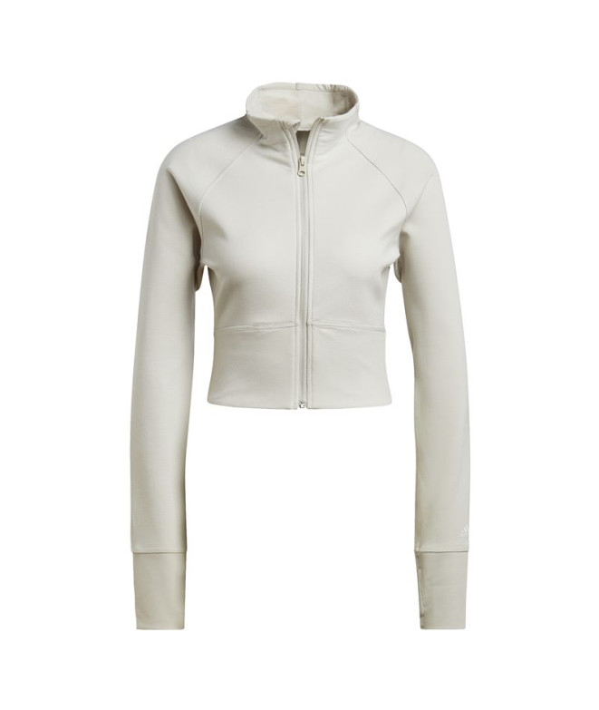 Chaqueta De Yoga adidas Aeroready Studio Beige...