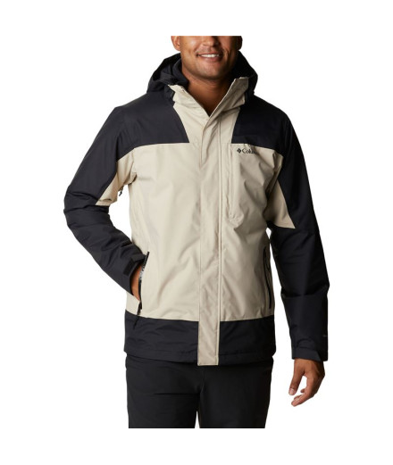 Chaqueta con Capucha Beige/Negra de montaña Columbia...