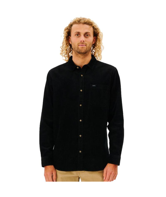 Camisa negra Rip Curl State Cord Hombre