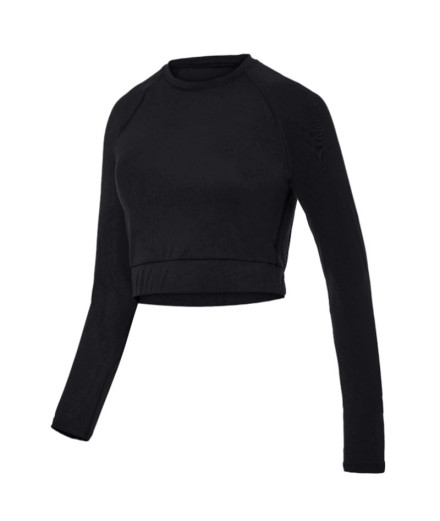 Camiseta de fitness Joluvi Mavi Long Negro Mujer