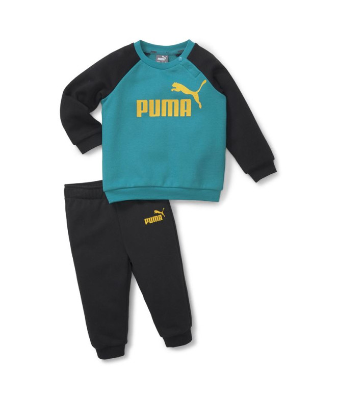 Conjunto Puma Minicats Essentials Raglan Bebé Azul