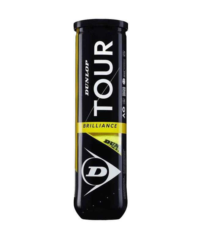 Pelota de tenis Dunlop Tour Brillance x4