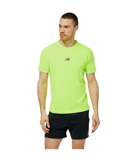 Camiseta de trail New Balance Impact AT N-Vent Verde Hombre