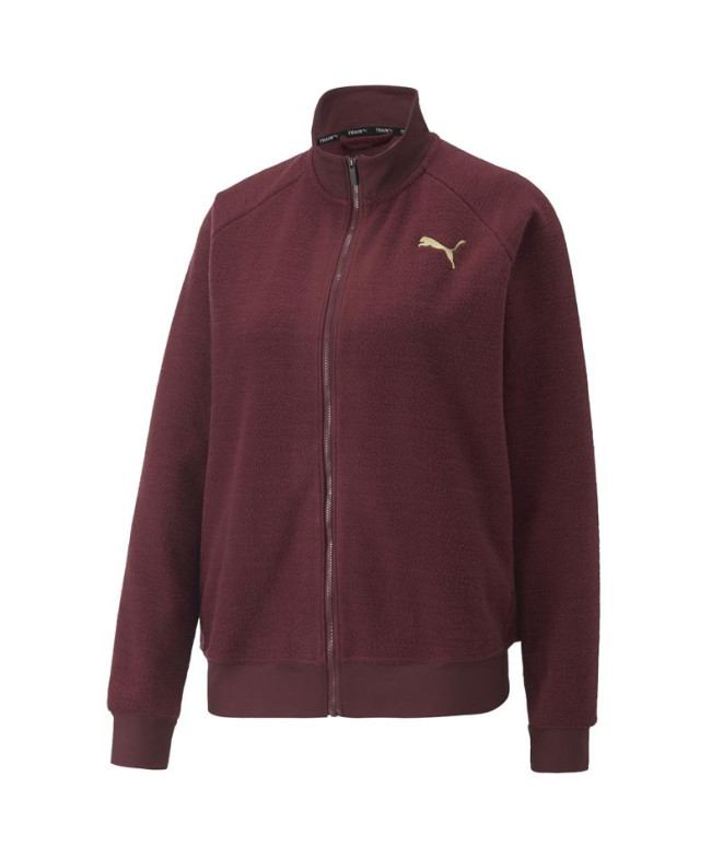 Chaqueta de fitness Puma Fit Sherpa vino tinto...