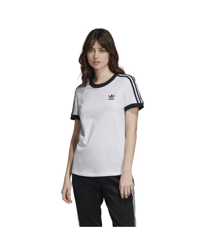 Camiseta adidas 3 Stripes blanco Mujer