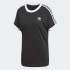 Camiseta adidas 3-Stripes negro Mujer