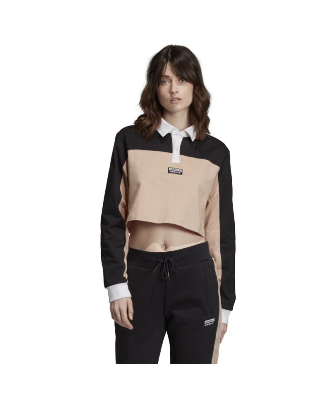 Polo adidas Cropped negro Mujer