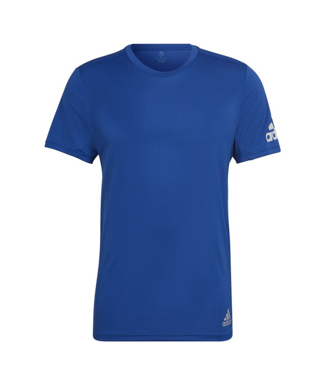 Camiseta adidas Run It azul Hombre