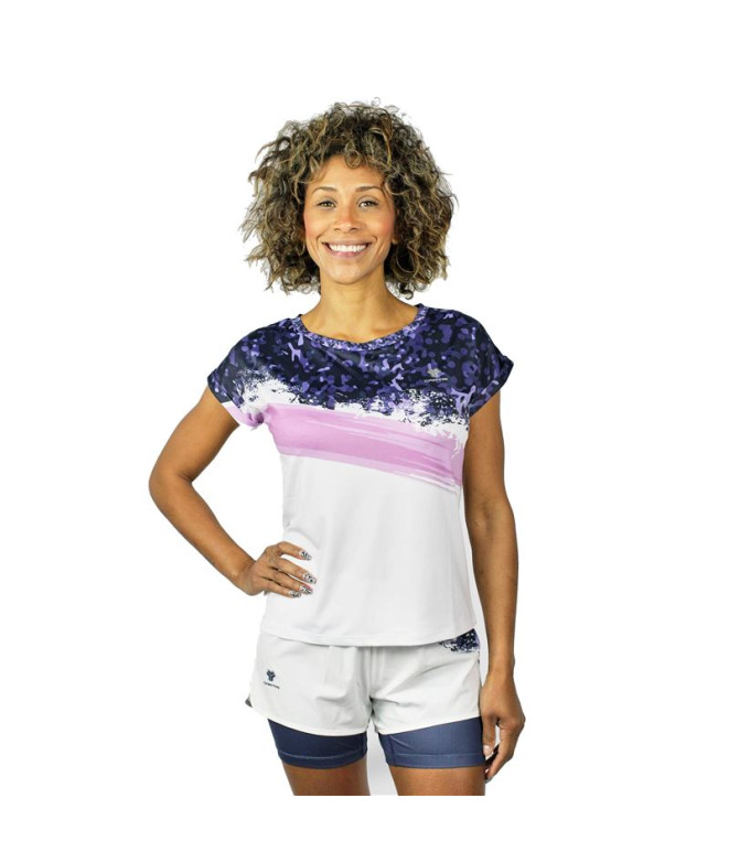 Camiseta de pádel Cartri Bastet blanco Mujer