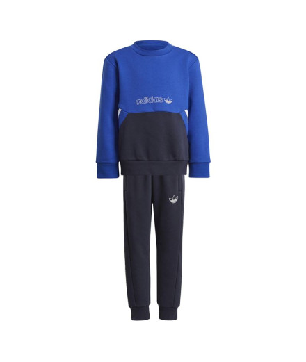 Conjunto adidas Crew azul Infantil