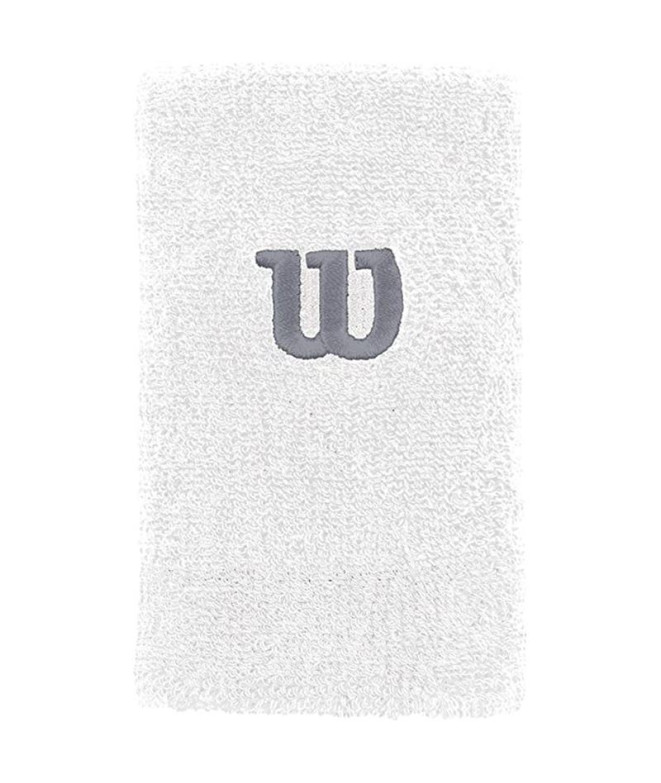 Muñequera de tenis Wilson Extra Wide blanco