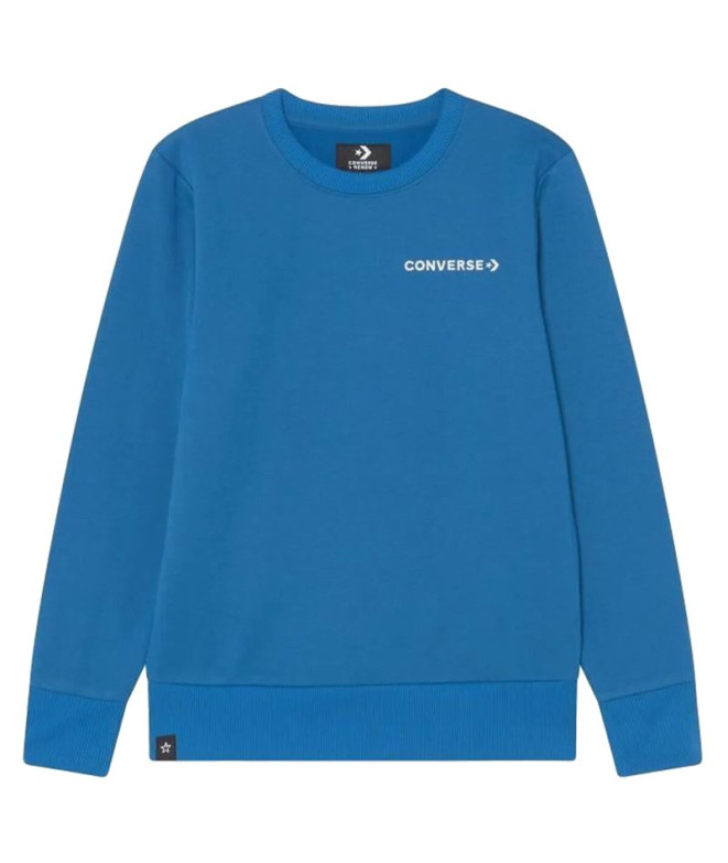 Sudadera Converse WordMark Crew azul Infantil