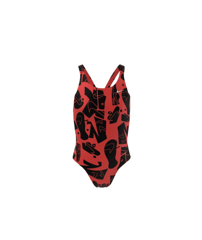 Bañador de natación Nike Fastback rojo Niña