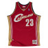 Camiseta Mitchell & Ness Lebron James Cleveland Cavaliers rojo Hombre