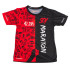 Camiseta de running Kamuabu SoyMaraton negro/rojo