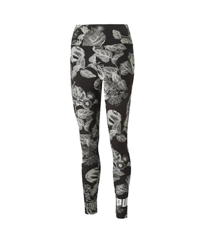 Mallas Puma Frozen Flower negro Mujer