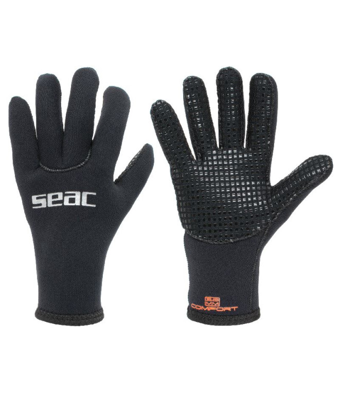 Guantes de Pesca submarina Seac Comfort 3 MM negro