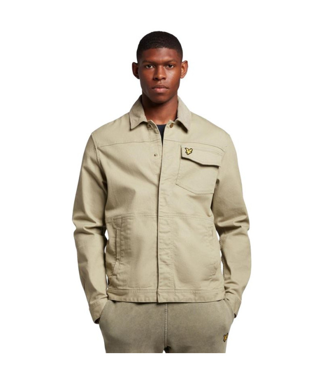 Camisa Lyle & Scott Cord Collar Trucker Beige...