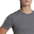 Camiseta de Traning adidas 3-Stripes Essentials Gris Mujer