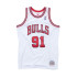 Camiseta de Baloncesto Mitchell & Ness Chicago Bull dennis Rodman Blanco Hombre