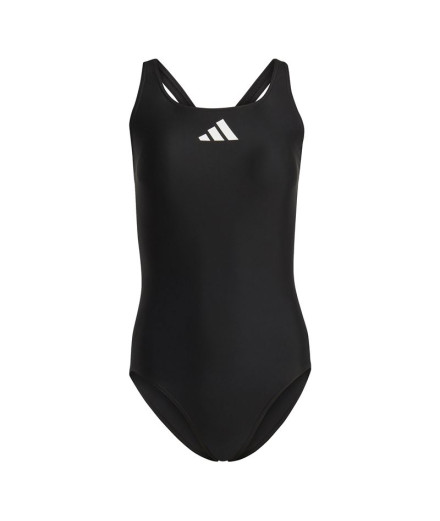 Bañador de Natación adidas 3 Bars Negro Mujer