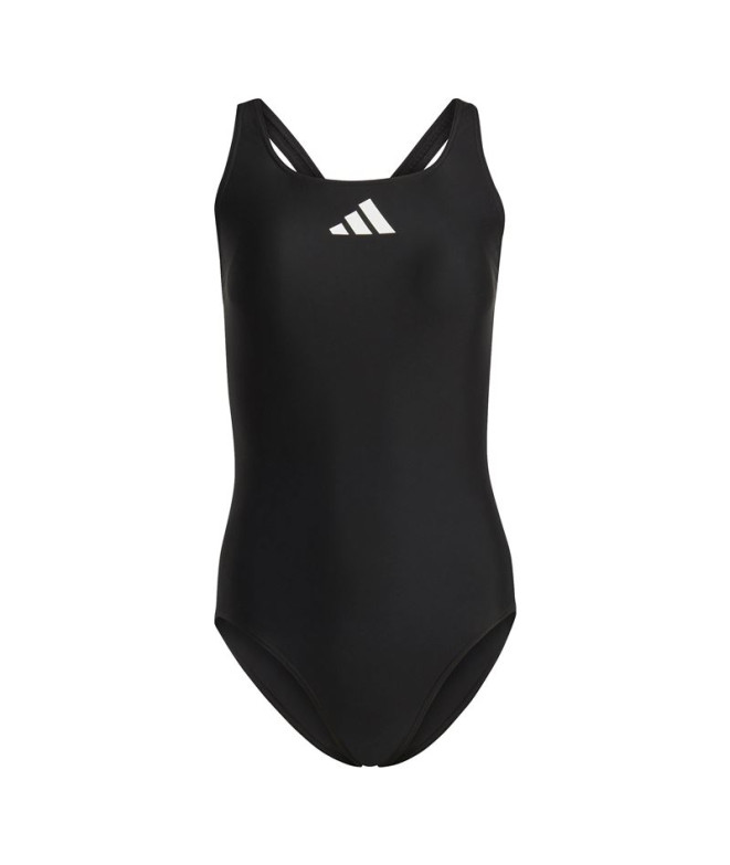 Bañador de Natación adidas 3 Bars Negro Mujer