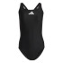 Bañador de Natación adidas 3 Bars Negro Mujer