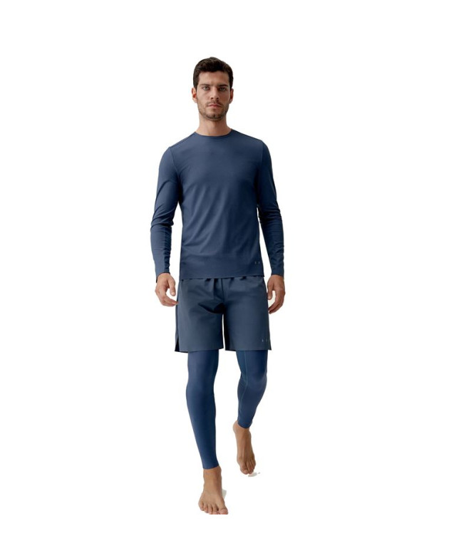 Camiseta Born Living Yoga Nekong Azul Hombre