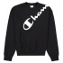 Sudadera Champion Diagonal Logo Negro Mujer