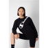 Sudadera Champion Diagonal Logo Negro Mujer