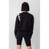 Sudadera Champion Diagonal Logo Negro Mujer