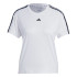 Camiseta de Fitness adidas Essentials 3 Bandas Blanco Mujer