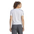 Camiseta de Fitness adidas Essentials 3 Bandas Blanco Mujer