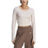 Camiseta de Yoga y Pilates adidas Studio Gris Mujer