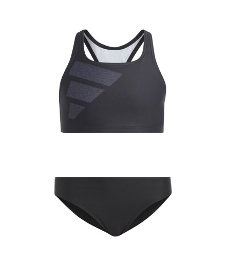 Bikini de Natación adidas Big Bars Logo Negro Niña