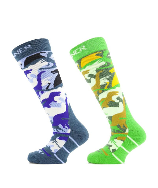Calcetines de Esquí Sinner Dino Azul y Verde...