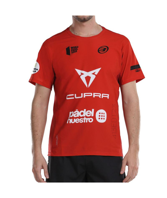 Camiseta de Pádel Bullpadel Odeon Tl Rojo Hombre