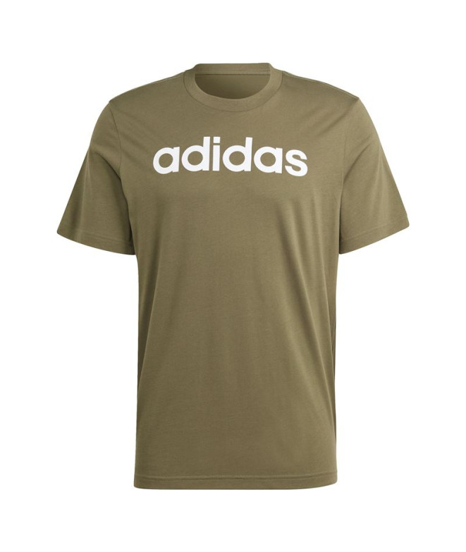 Camiseta adidas Essentials Linear Verde Hombre
