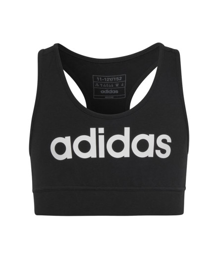 Sujetador Deportivo adidas Linear Logo Negro Niña