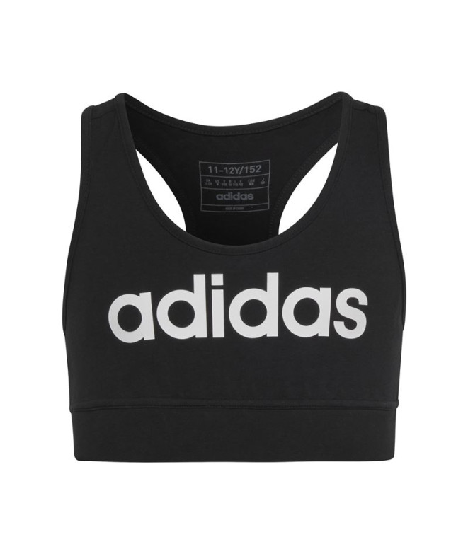 Sujetador Deportivo adidas Linear Logo Negro Niña