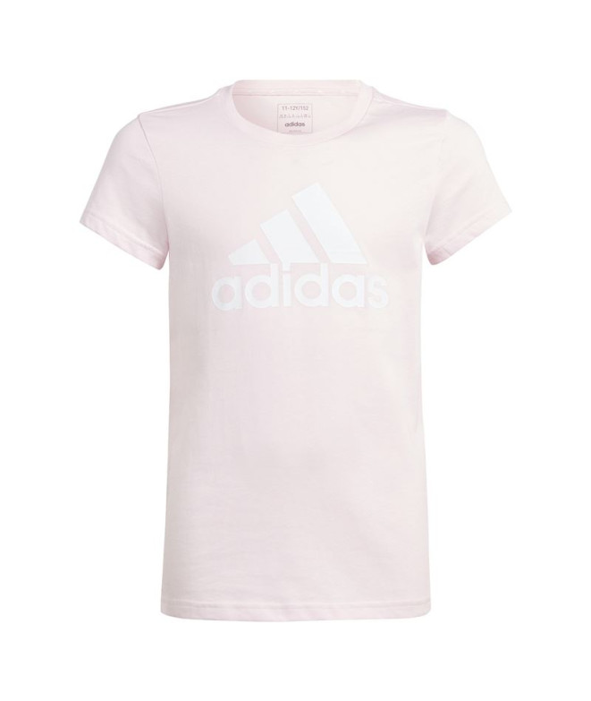Camiseta adidas Essentials Big Logo Rosa Niña
