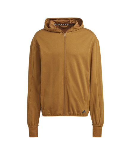Chaqueta de Yoga adidas Base Training Marrón Hombre
