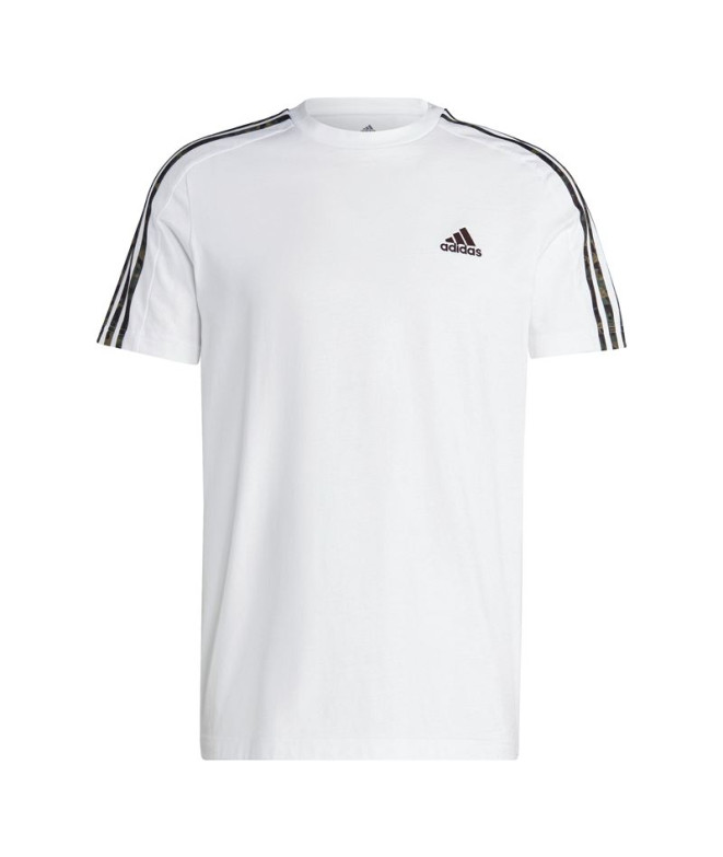 Camiseta adidas Essentials Single 3S Blanco Hombre