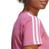 Camiseta adidas 3S Rosa Mujer