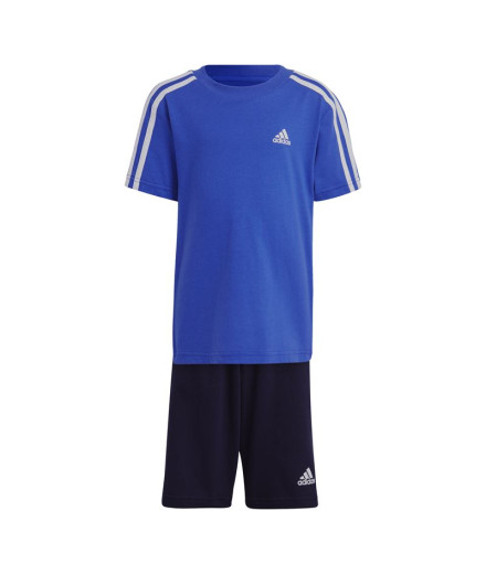 Conjunto adidas 3S Co Azul Infantil