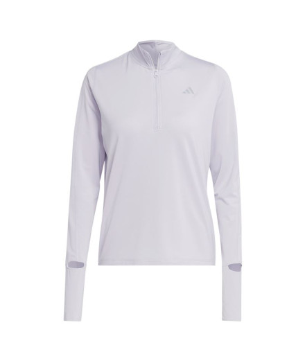Camiseta de Running adidas Fast 1/2 Zip Lila Mujer