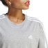 Camiseta adidas 3S Cropped Top Gris Mujer