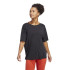 Camiseta de Yoga adidas Studio Oversized Negro Mujer