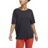 Camiseta de Yoga adidas Studio Oversized Negro Mujer