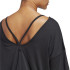 Camiseta de Yoga adidas Studio Oversized Negro Mujer